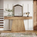 Consolle rustica da 160 cm con base trapezoidale per ingresso, corridoio e soggiorno