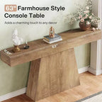 Consolle rustica da 160 cm con base trapezoidale per ingresso, corridoio e soggiorno