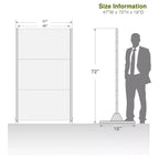 Schermo a quattro ante in acciaio galvanizzato bianco con persiane 183x120x40cm, Pannello per recinzione privacy