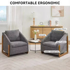 Poltrona Bernie in ciniglia con struttura in legno e borchie