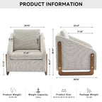 Poltrona Bernie in ciniglia con struttura in legno e borchie