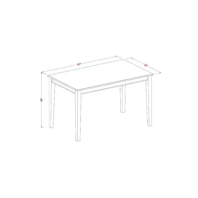 Tavolo da pranzo Dudley ad altezza bancone, mogano rustico, 36x60", legno di caucciù asiatico