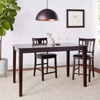 Tavolo da pranzo Dudley ad altezza bancone, mogano rustico, 36x60", legno di caucciù asiatico