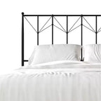 Letto a Piattaforma in Metallo con Pomoli Decorativi a Sfera, Telaio Verniciato a Polvere, Nessuna Rete a Molle Necessaria
