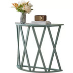 Consolle Vienna Half Moon, design a X, verde avocado, per ingresso e soggiorno