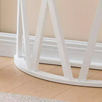Consolle Vienna Half Moon, design a X, verde avocado, per ingresso e soggiorno