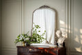 40x28 Wall Mirror, Arched Beaded Mirror with Metal Frame, Decorative Bathroom Vanity Mirror for Entryway, Bedroom, or Living Room