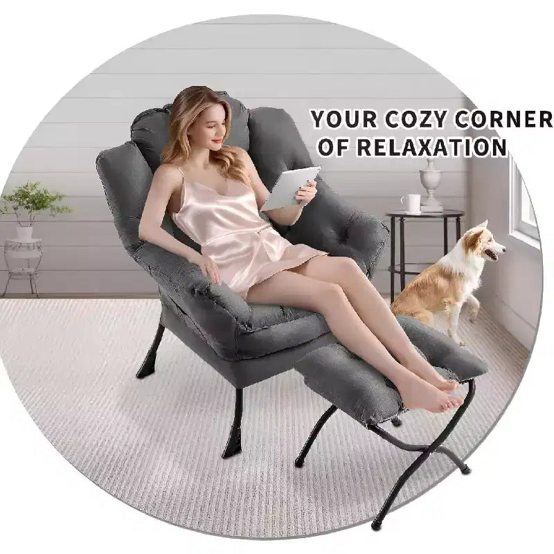 Poltrona Lounge Moderna con Profilo Sottile, Poltroncina per Spazi Piccoli, Design Minimalista