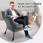 Poltrona Lounge Moderna con Profilo Sottile, Poltroncina per Spazi Piccoli, Design Minimalista
