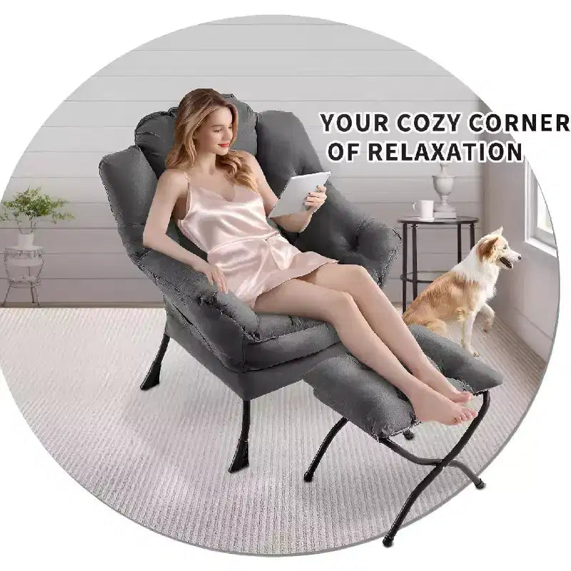 Poltrona Lounge Moderna con Profilo Sottile, Poltroncina per Spazi Piccoli, Design Minimalista