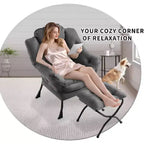 Poltrona Lounge Moderna con Profilo Sottile, Poltroncina per Spazi Piccoli, Design Minimalista