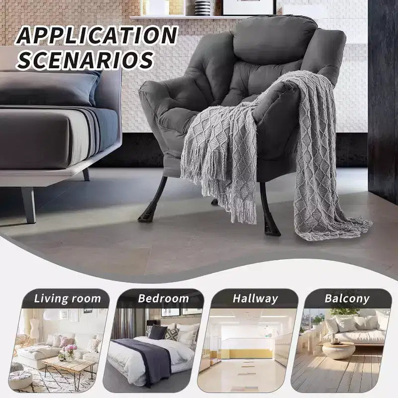 Poltrona Lounge Moderna con Profilo Sottile, Poltroncina per Spazi Piccoli, Design Minimalista