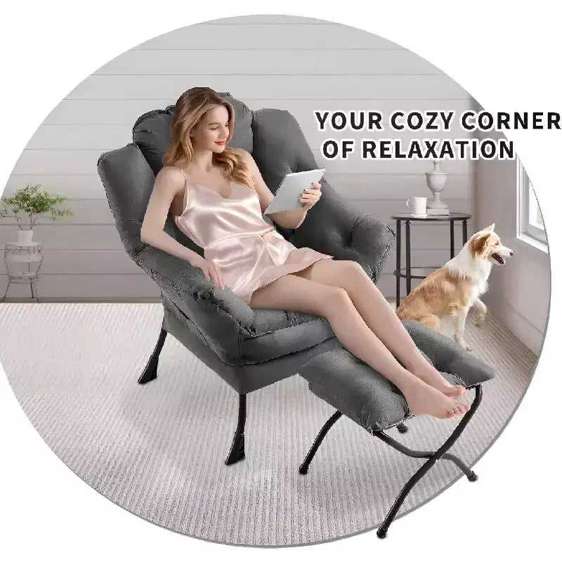 Poltrona Lounge Moderna con Profilo Sottile, Poltroncina per Spazi Piccoli, Design Minimalista