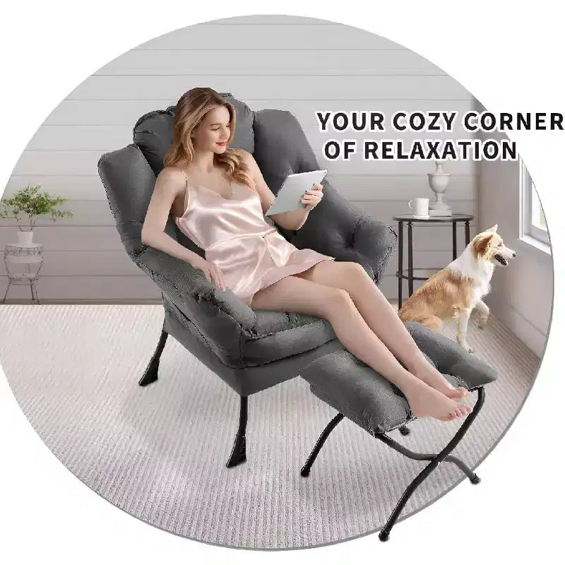 Poltrona Lounge Moderna con Profilo Sottile, Poltroncina per Spazi Piccoli, Design Minimalista