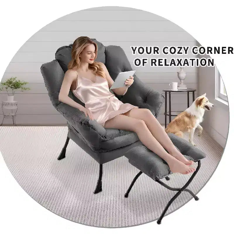 Poltrona Lounge Moderna con Profilo Sottile, Poltroncina per Spazi Piccoli, Design Minimalista
