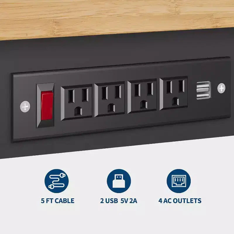 Banco da Lavoro Regolabile da 48" con Pannello Forato, Capacità 2000 libbre, Altezza 28-40", Garage e Officina