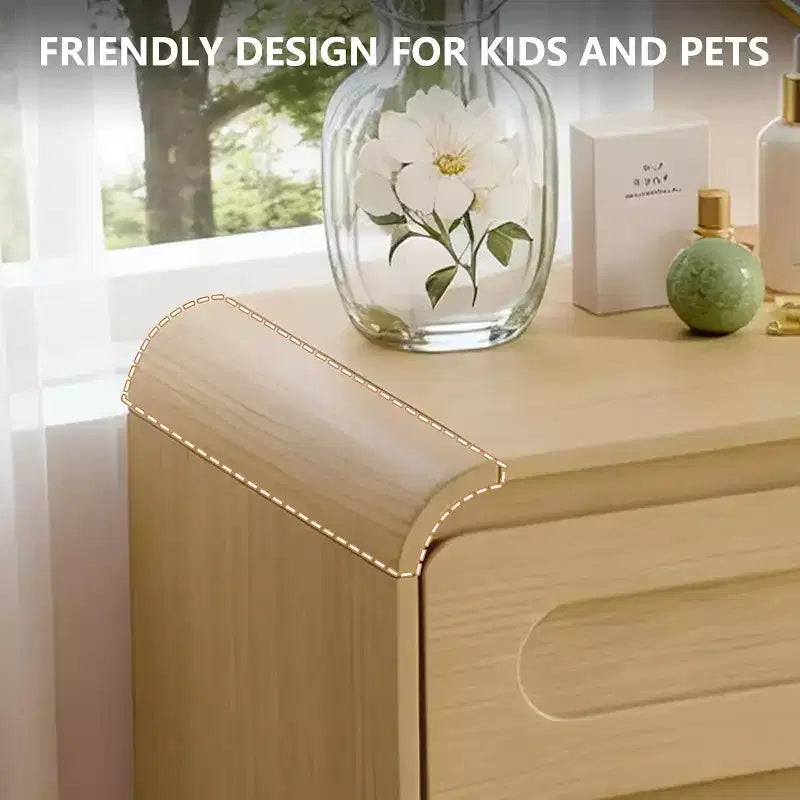 Comodino con 3 cassetti per camera da letto, cassettiera organizer in legno larga 81 cm