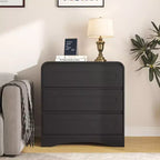 Comodino con 3 cassetti per camera da letto, cassettiera organizer in legno larga 81 cm