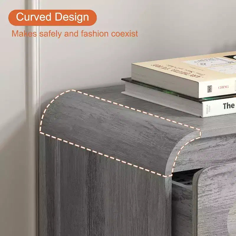 Comodino con 3 cassetti per camera da letto, cassettiera organizer in legno larga 81 cm