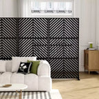Schermo a Pannelli per la Privacy Esterna 183x89 cm, Divisorio Pieghevole a 3 Ante per Cortile e Giardino, Nero