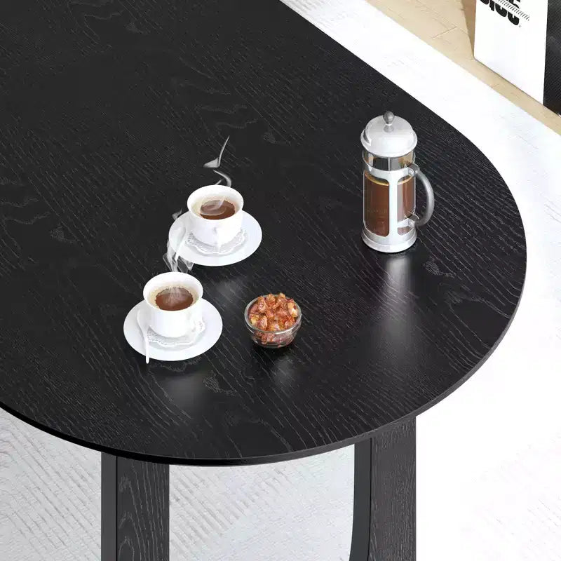 Tavolo da pranzo ovale in legno da 67" per 4-6 persone, stile rustico moderno per cucina e sala da pranzo