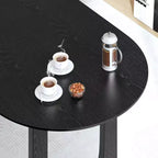 Tavolo da pranzo ovale in legno da 67" per 4-6 persone, stile rustico moderno per cucina e sala da pranzo