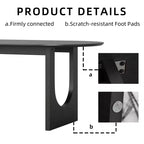 Tavolo da pranzo ovale in legno da 67" per 4-6 persone, stile rustico moderno per cucina e sala da pranzo
