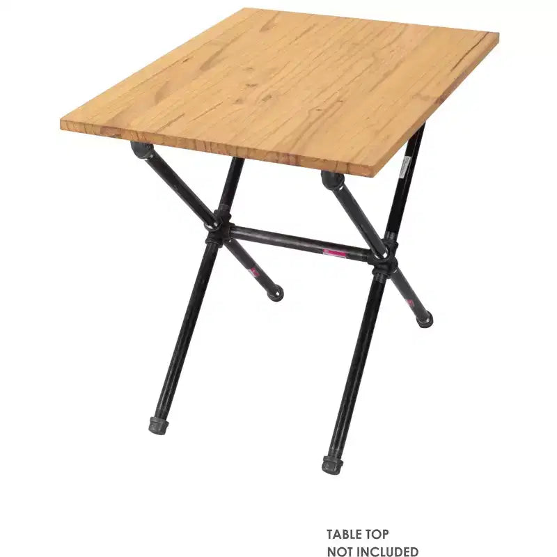 Base tavolo laterale Criss Cross per tubi industriali, telaio in acciaio, stile Roman Campaign, 20"H
