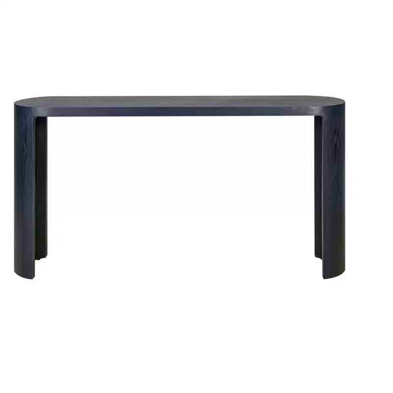 Console Minimalista da 60" con Gambe Curve e Piano Spesso, Ingresso e Soggiorno, Blu