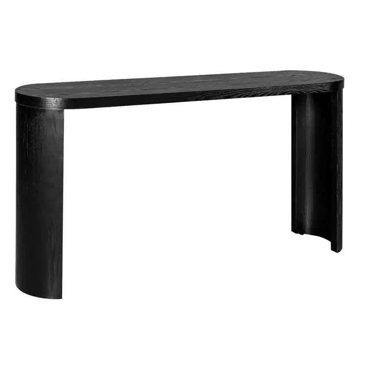 Console Minimalista da 60" con Gambe Curve e Piano Spesso, Ingresso e Soggiorno, Blu