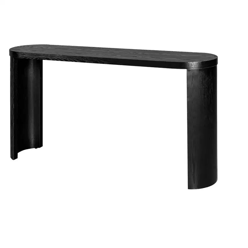 Console Minimalista da 60" con Gambe Curve e Piano Spesso, Ingresso e Soggiorno, Blu