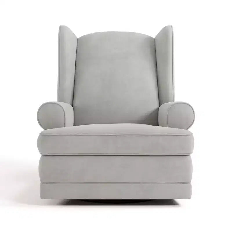 Poltrona reclinabile Serenity Wingback imbottita con funzione scorrevole, caricatore USB, per cameretta, avorio
