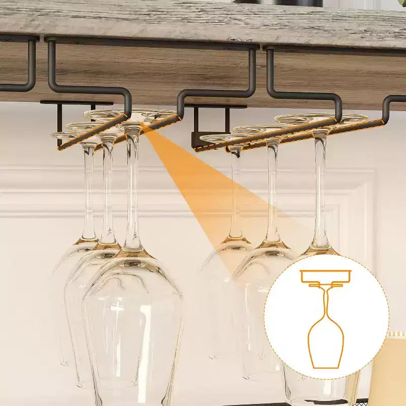 Mobile Bar per Caffè e Vino con Portabottiglie Rimovibile, Porta Bicchieri, Cassetto e Anta in Rete – Credenza e Contenitore per Sala da Pranzo, Cucina