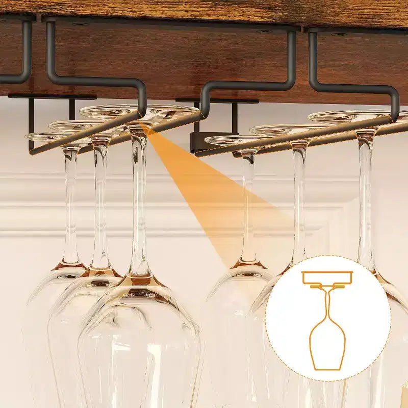 Mobile Bar per Caffè e Vino con Portabottiglie Rimovibile, Porta Bicchieri, Cassetto e Anta in Rete – Credenza e Contenitore per Sala da Pranzo, Cucina