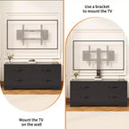 Mobile TV con Supporto per TV da 32-75 Pollici, Consolle Multimediale Moderna con 4 Grandi Cassetti, Credenza Centro Intrattenimento per Soggiorno e Camera da Letto