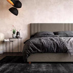 Struttura letto imbottita Wynn - Letto a piattaforma moderno con testiera imbottita
