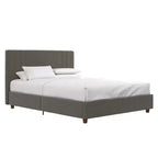 Struttura letto imbottita Wynn - Letto a piattaforma moderno con testiera imbottita