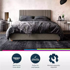 Struttura letto imbottita Wynn - Letto a piattaforma moderno con testiera imbottita
