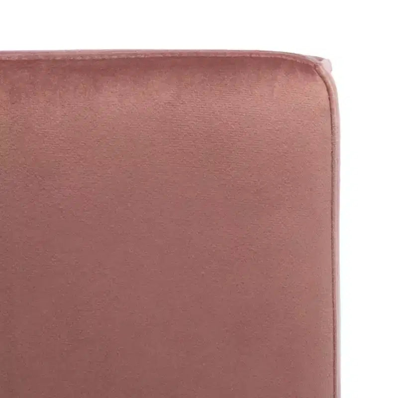 Poltrona Kermit in Velluto con Gambe in Metallo, Senza Braccioli, Rosa Antico