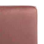 Poltrona Kermit in Velluto con Gambe in Metallo, Senza Braccioli, Rosa Antico