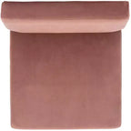 Poltrona Kermit in Velluto con Gambe in Metallo, Senza Braccioli, Rosa Antico