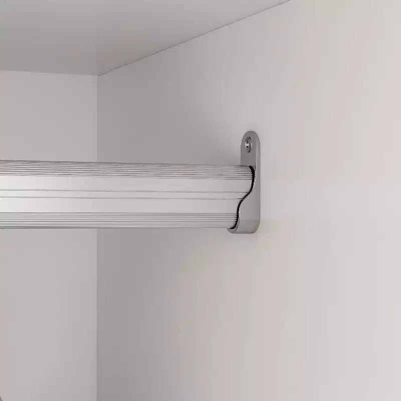 Armadio moderno a 4 ante con specchio, 2 cassetti e aste robuste