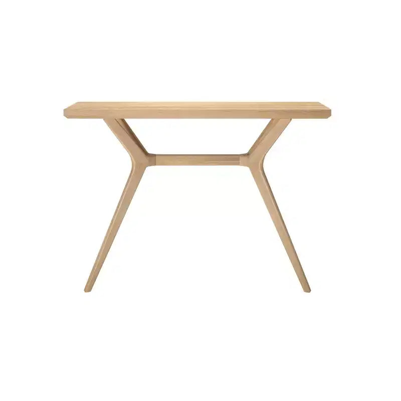 Verso Tavolo consolle da 46" in pino massiccio, design scandinavo con gambe incrociate, tavolo stretto per l'ingresso