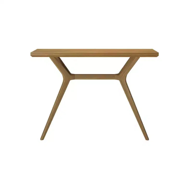 Verso Tavolo consolle da 46" in pino massiccio, design scandinavo con gambe incrociate, tavolo stretto per l'ingresso
