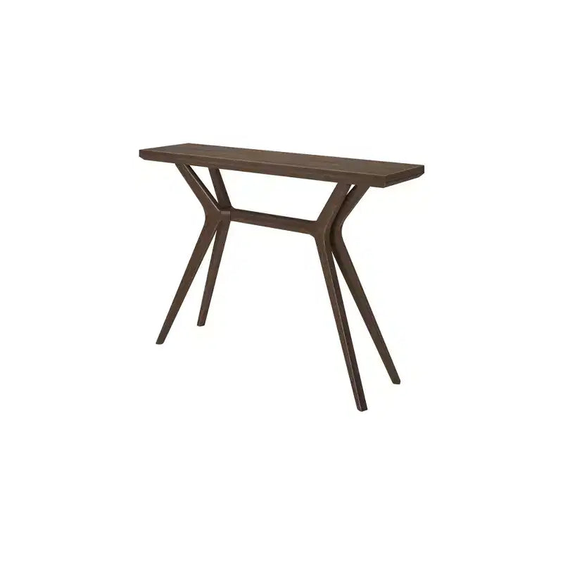 Verso Tavolo consolle da 46" in pino massiccio, design scandinavo con gambe incrociate, tavolo stretto per l'ingresso