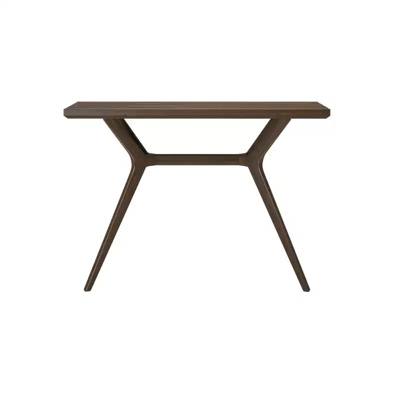 Verso Tavolo consolle da 46" in pino massiccio, design scandinavo con gambe incrociate, tavolo stretto per l'ingresso